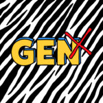 Gen X is often called the MTV Generation in this retro style Gen X logo.